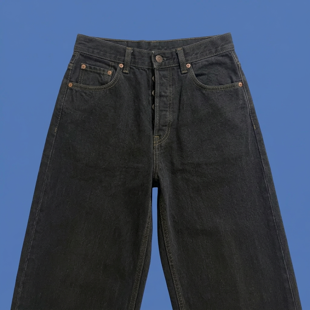 Washed Black Wide-Leg Jeans