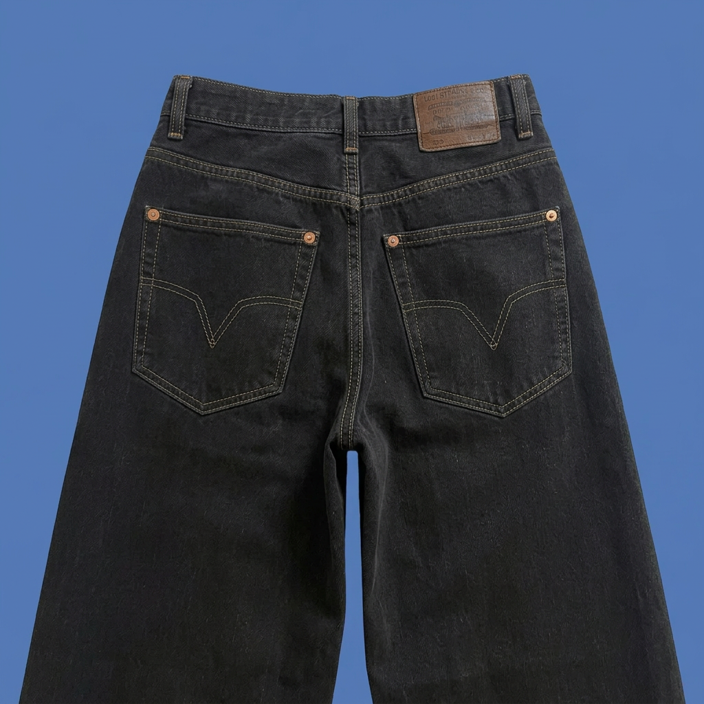 Washed Black Wide-Leg Jeans